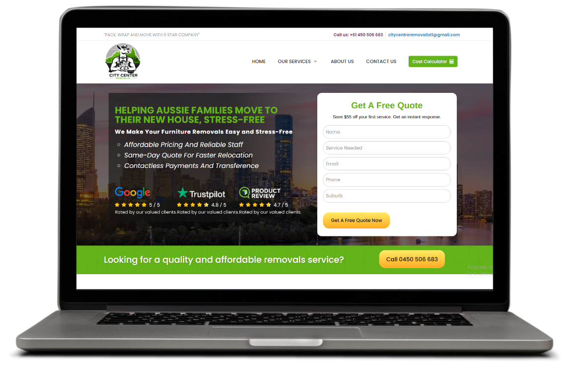 City Centre Removalist Website